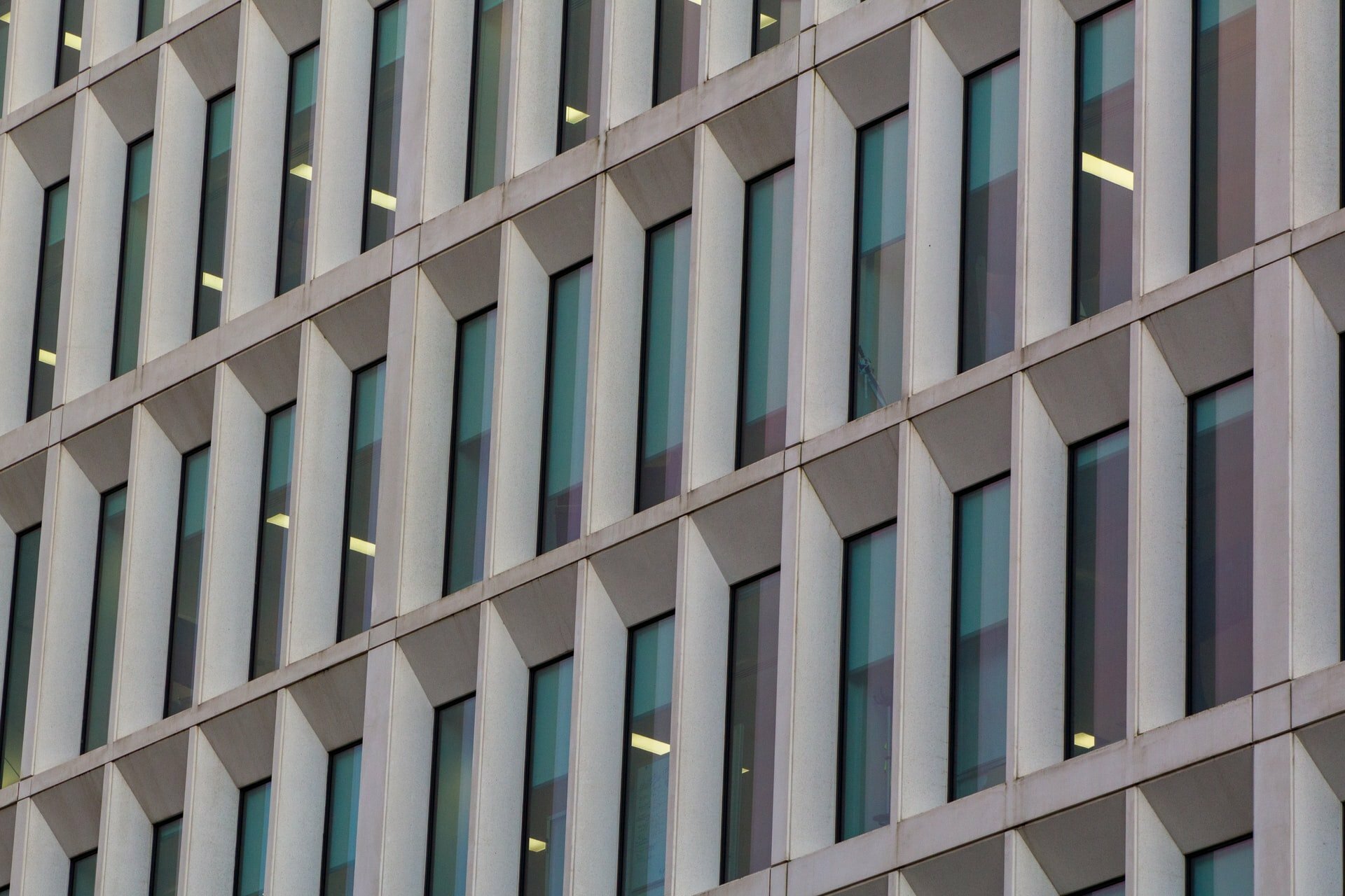 a building with many windows