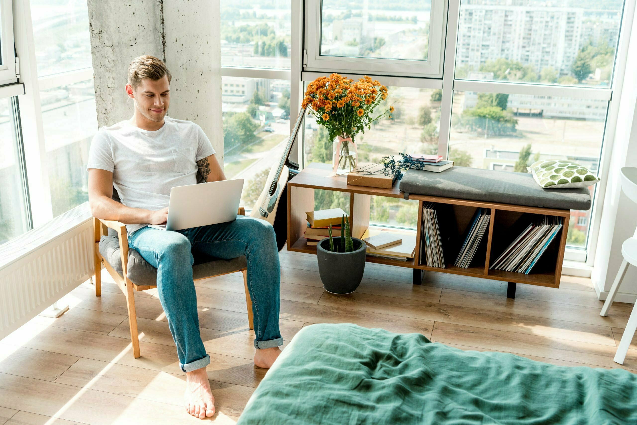man on a laptop